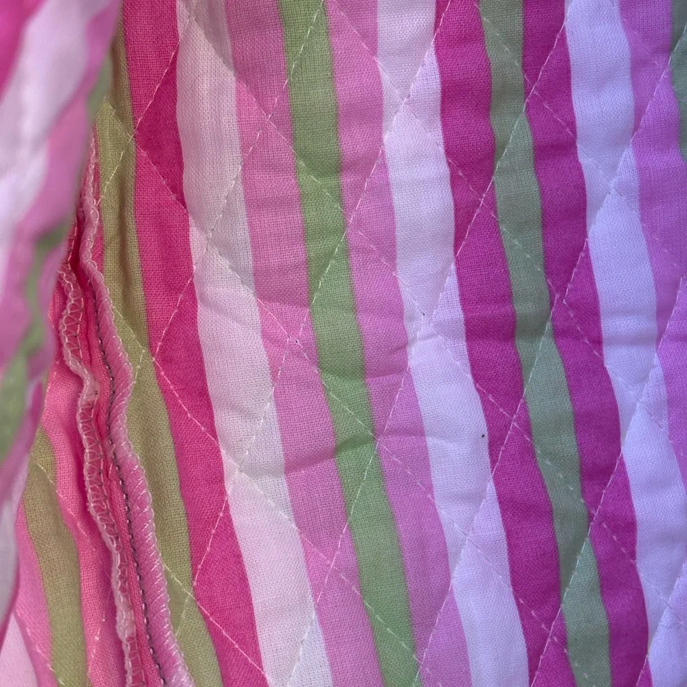 Kids Pink and Green Quilted Jacket - Picture 7 of 7